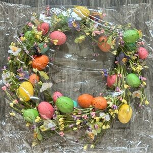 New Colorful Easter Egg Wreath boho hippie rustic farmhouse